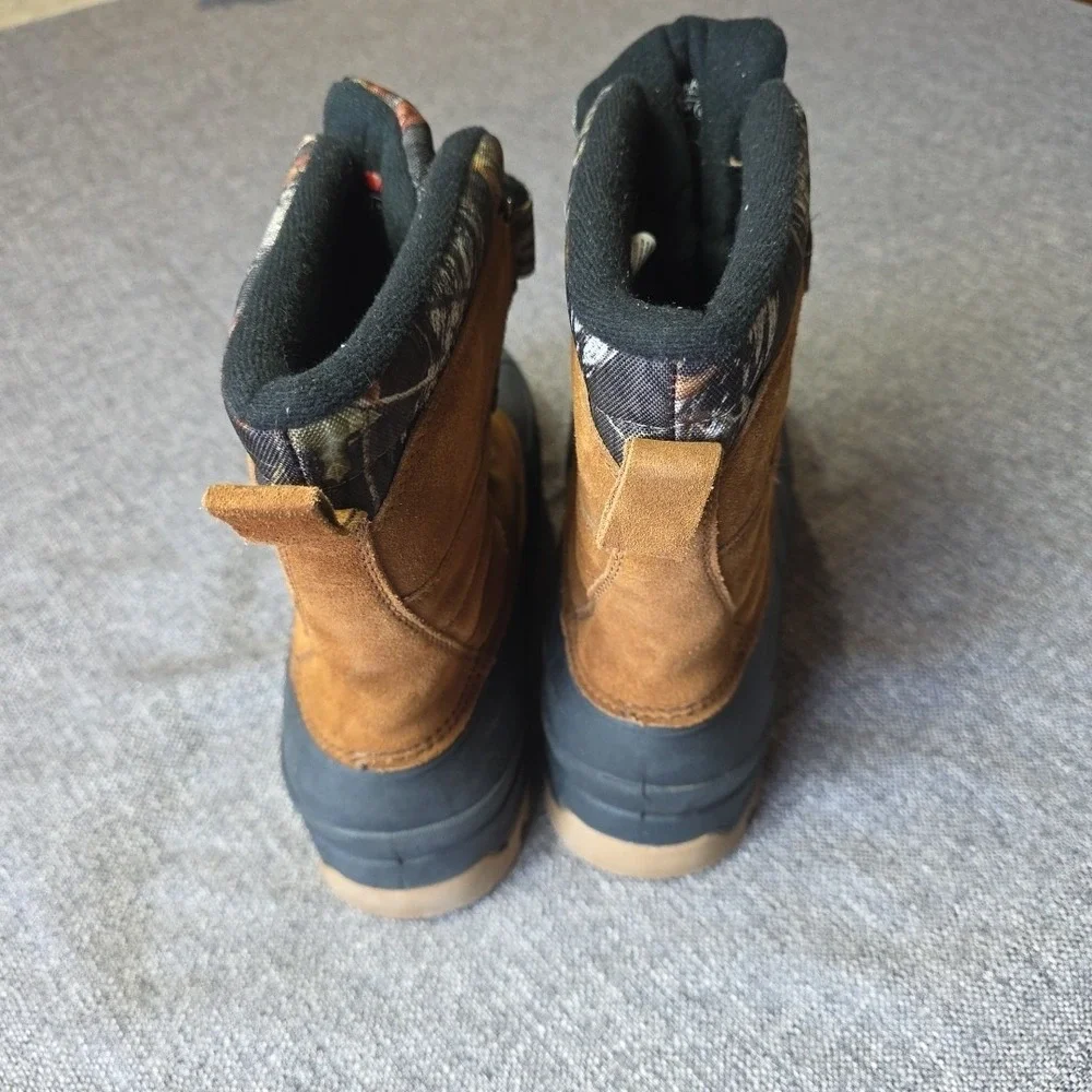 Ozark Trail 3M Thinsulate Men's Water-Resistant Camo Boots Bungee Lace Size 10